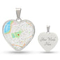 Where We First Met Map, Location Map Heart Necklace, Custom Anniversary Gift for Her, Valentines Day Gifts