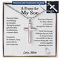 Son Gift from Mom, A Prayer for My Son Cross Necklace, Son Birthday Gift, Son Graduation Gift, From Dad to Son, Christmas Gifts For Son - Ball Chain