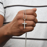 Son Gift from Mom, A Prayer for My Son Cross Necklace, Son Birthday Gift, Son Graduation Gift, From Dad to Son, Christmas Gifts For Son - Snake Chain