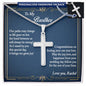 To My Brother on His Wedding Day, Groom Gift from Sister, Brother Wedding Day Gift, Personalized Wedding Gift from Sister to Groom - Snake Chain