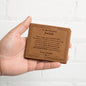 To My Husband Mens Leather Wallet, Anniversary Gift For Husband, Husband Birthday Gift, Gifts for Husband, Gift From Wife, Christmas Gifts