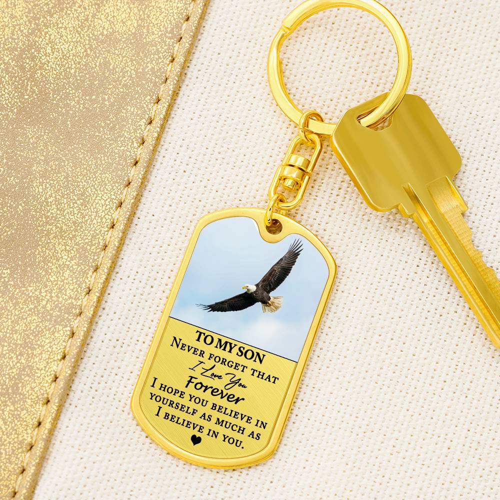 To My Son Keychain, Personalized Gift for Son, Sentimental Gift for My Son, Keepsake Gift for Son