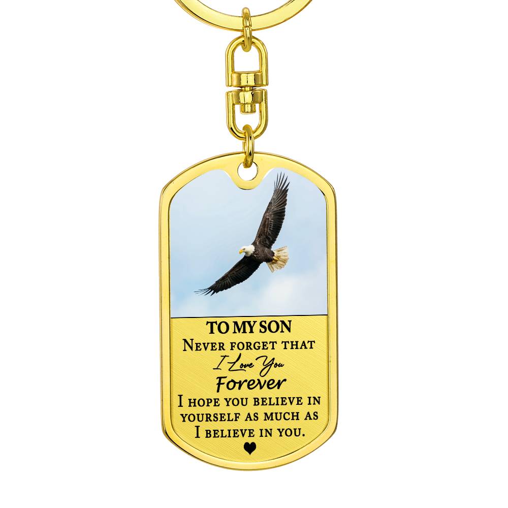 To My Son Keychain, Personalized Gift for Son, Sentimental Gift for My Son, Keepsake Gift for Son