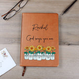 God Says You Are Personalized Journal, Bible Study Journal, Christian Gifts for Women, Religious Gifts, Unique Birthday Gift