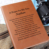 Son Gift from Mom, A Prayer for My Son, Personalized Leather Journal Gift for Son, Son Birthday, Son Graduation, Son Christmas Gifts