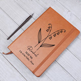 May Birth Flower Personalized Journal, Lily of the Valley Birth Flower Custom Journal, Engraved Gratitude Journal, Prayer Journal, Christmas Gifts