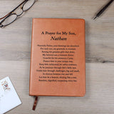 Son Gift from Mom, A Prayer for My Son, Personalized Leather Journal Gift for Son, Son Birthday, Son Graduation, Son Christmas Gifts