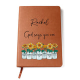 God Says You Are Personalized Journal, Bible Study Journal, Christian Gifts for Women, Religious Gifts, Unique Birthday Gift