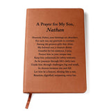 Son Gift from Mom, A Prayer for My Son, Personalized Leather Journal Gift for Son, Son Birthday, Son Graduation, Son Christmas Gifts