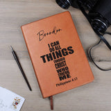 Philippians 4:13 Personalized Journal, Christian Gifts for Women and Men, Bible Study Journal, Religious Gifts, Unique Birthday Gift
