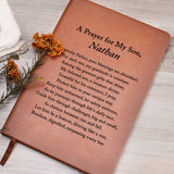 Son Gift from Mom, A Prayer for My Son, Personalized Leather Journal Gift for Son, Son Birthday, Son Graduation, Son Christmas Gifts