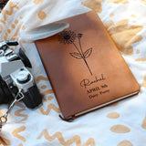 April Birth Flower Personalized Journal, Daisy Birth Flower Personalized Journal, Birth Month Flower Custom Journal, Engraved Gratitude Journal, Prayer Journal, Christmas Gifts