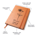 April Birth Flower Personalized Journal, Daisy Birth Flower Personalized Journal, Birth Month Flower Custom Journal, Engraved Gratitude Journal, Prayer Journal, Christmas Gifts
