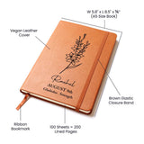 August Birth Flower Personalized Journal, Gladiolus Birth Flower Personalized Journal, Birth Month Flower Custom Journal, Engraved Gratitude Journal, Prayer Journal, Christmas Gifts