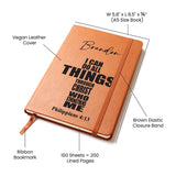 Philippians 4:13 Personalized Journal, Christian Gifts for Women and Men, Bible Study Journal, Religious Gifts, Unique Birthday Gift