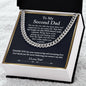 To My Second Dad Cuban Chain Gift, Bonus Dad Gift, Step Dad Gift from Step Children