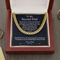 To My Second Dad Cuban Chain Gift, Bonus Dad Gift, Step Dad Gift from Step Children