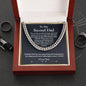To My Second Dad Cuban Chain Gift, Bonus Dad Gift, Step Dad Gift from Step Children