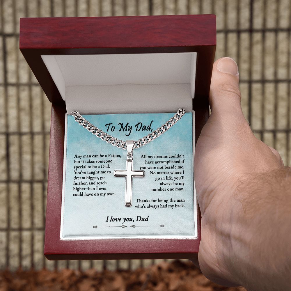 To My Dad Gift from Daughter, Dad Gifts, Dad Birthday Gift from Son, Dad Gift Ideas, Father's Day Gift (Cuban Chain)