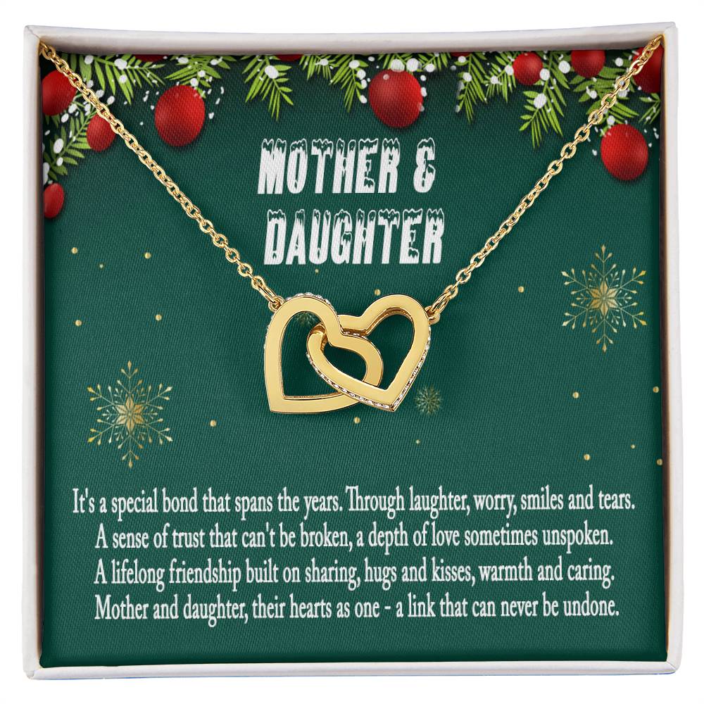 Mother Daughter Christmas Necklace, Mother and Daughter Christmas Necklace, Gifts For Mom, Daughter Gift, Mother Daughter Heart Necklace