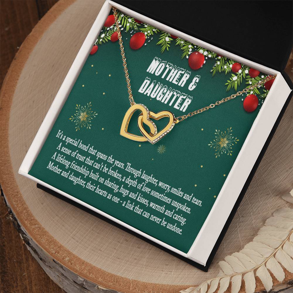 Mother Daughter Christmas Necklace, Mother and Daughter Christmas Necklace, Gifts For Mom, Daughter Gift, Mother Daughter Heart Necklace