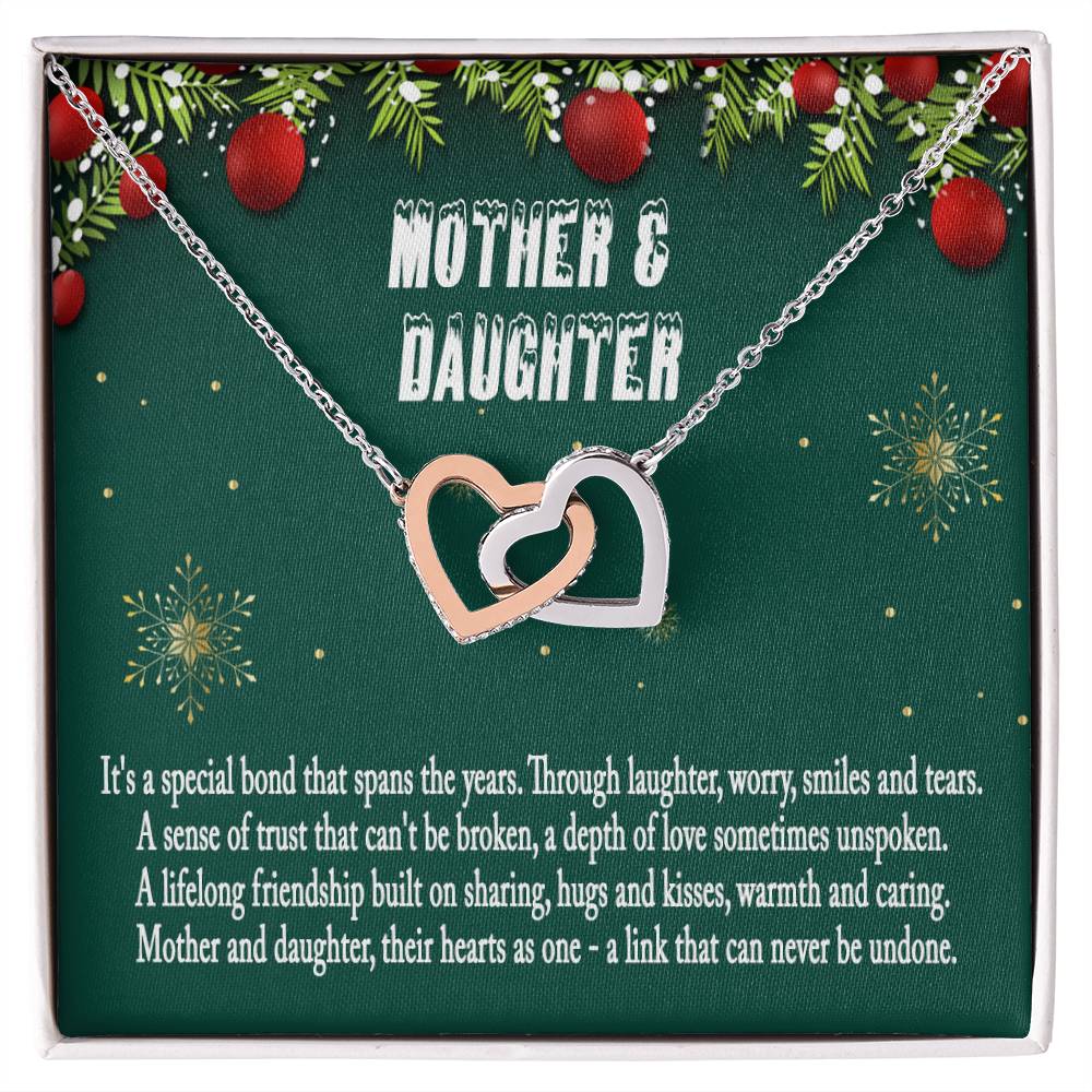 Mother Daughter Christmas Necklace, Mother and Daughter Christmas Necklace, Gifts For Mom, Daughter Gift, Mother Daughter Heart Necklace