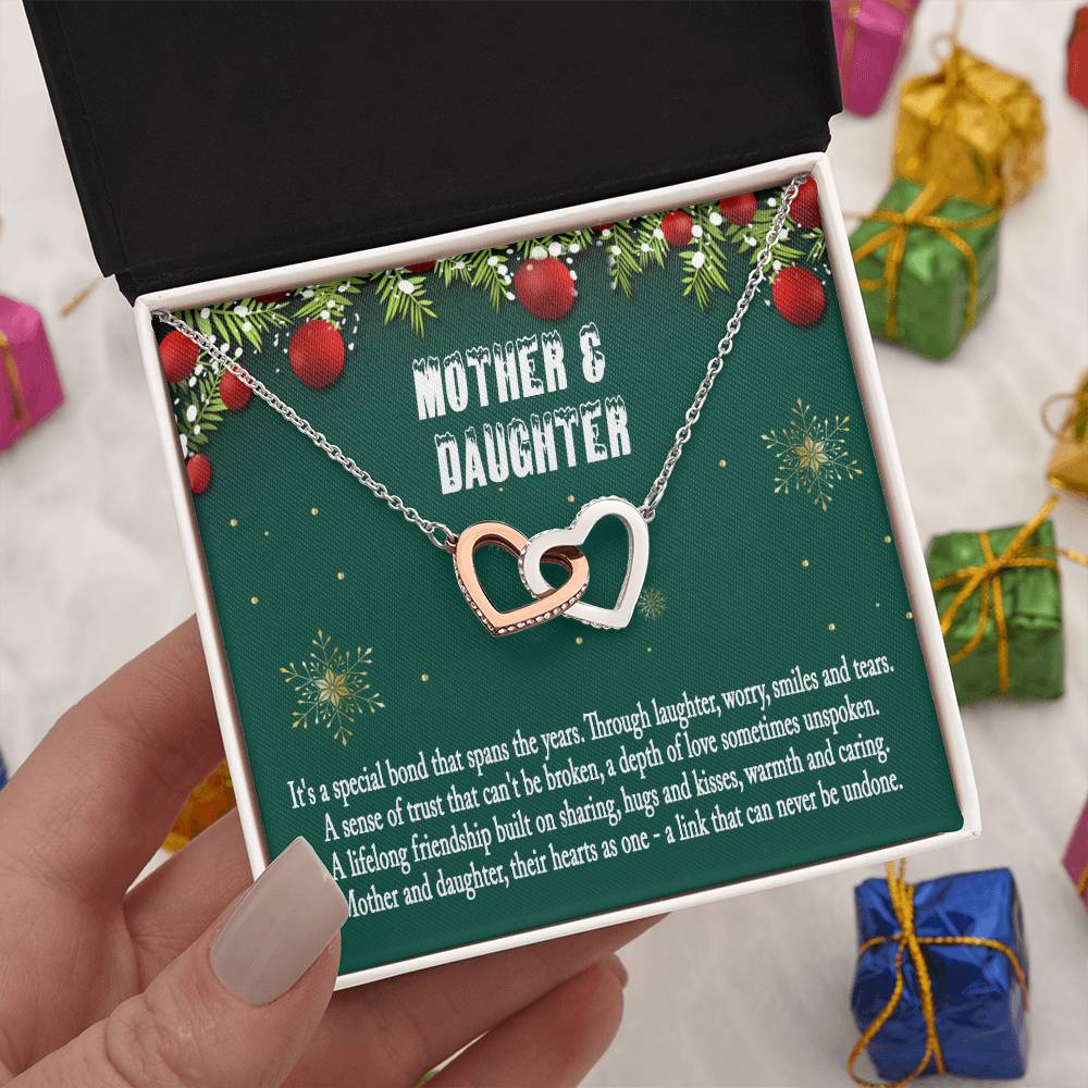 Mother Daughter Christmas Necklace, Mother and Daughter Christmas Necklace, Gifts For Mom, Daughter Gift, Mother Daughter Heart Necklace