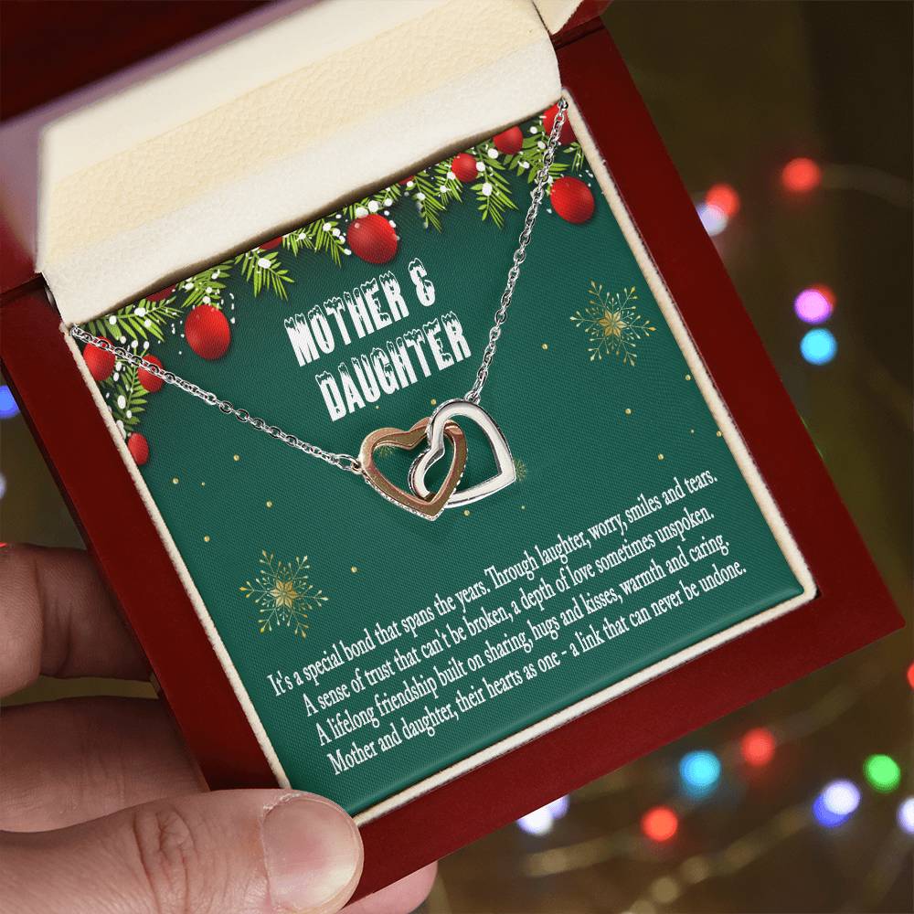 Mother Daughter Christmas Necklace, Mother and Daughter Christmas Necklace, Gifts For Mom, Daughter Gift, Mother Daughter Heart Necklace