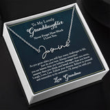 To My Lovely Granddaughter Signature Name Necklace, Granddaughter Birthday, Graduation Gift from Grandma, Gift from Grandpa