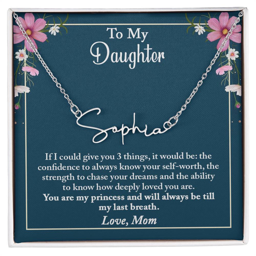 To My Daughter Necklace, Personalized Mother Daughter Gift, Daughter Necklace, Daughter Necklace Gift from Mom, Daughter Name Necklace