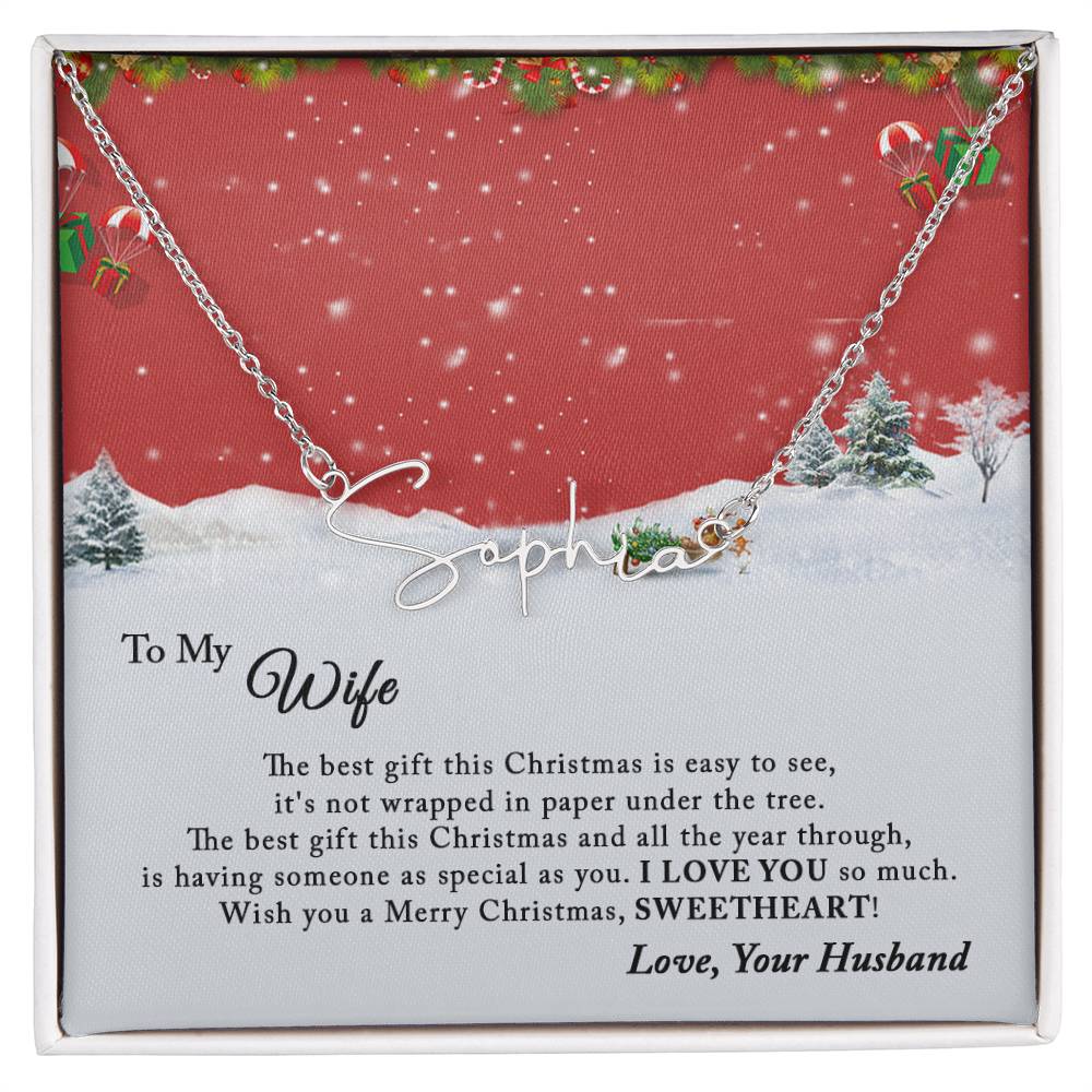 Christmas Gift for Wife, First Married Christmas Gift, Christmas Gift Necklace, Best Christmas Gift For Wife, Romantic Gifts For Her