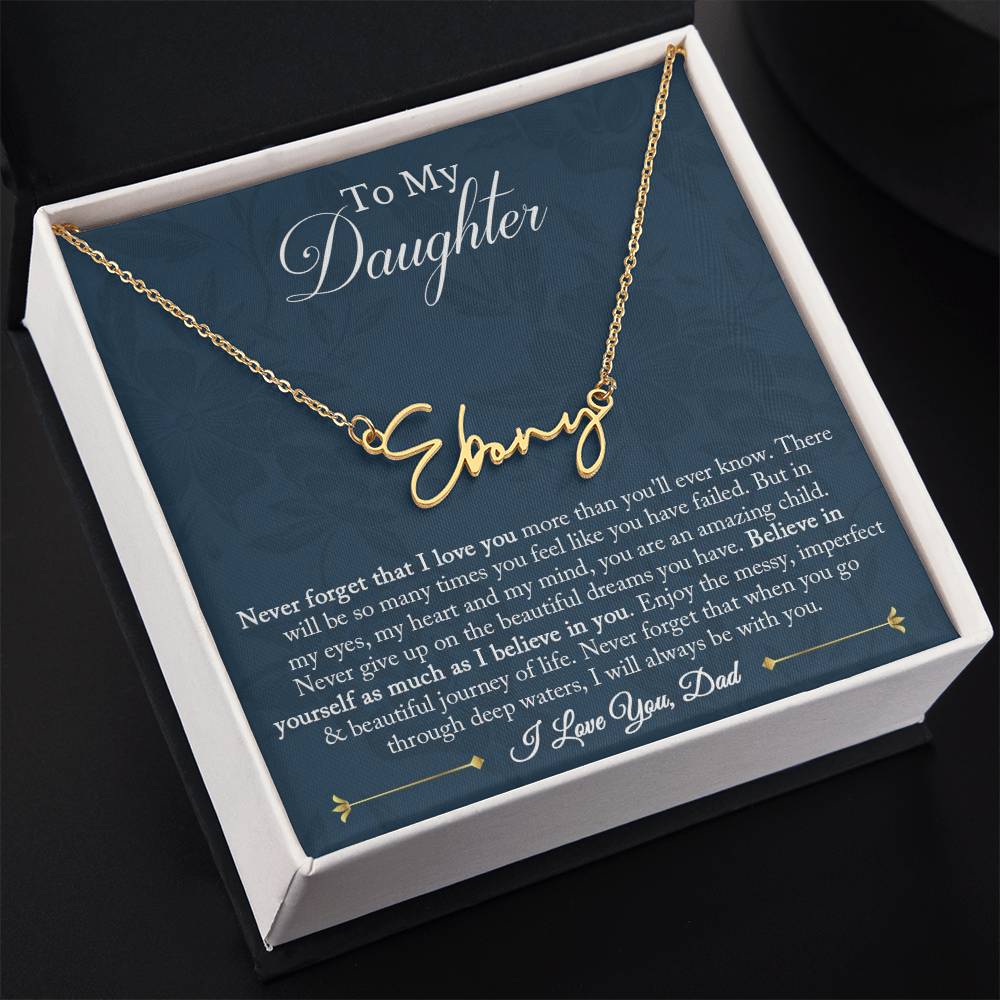 Gift for Daughter from Dad, To My Daughter Necklace, Daughter Gift from Dad, Daughter Birthday Gift, Daughter Graduation Gift