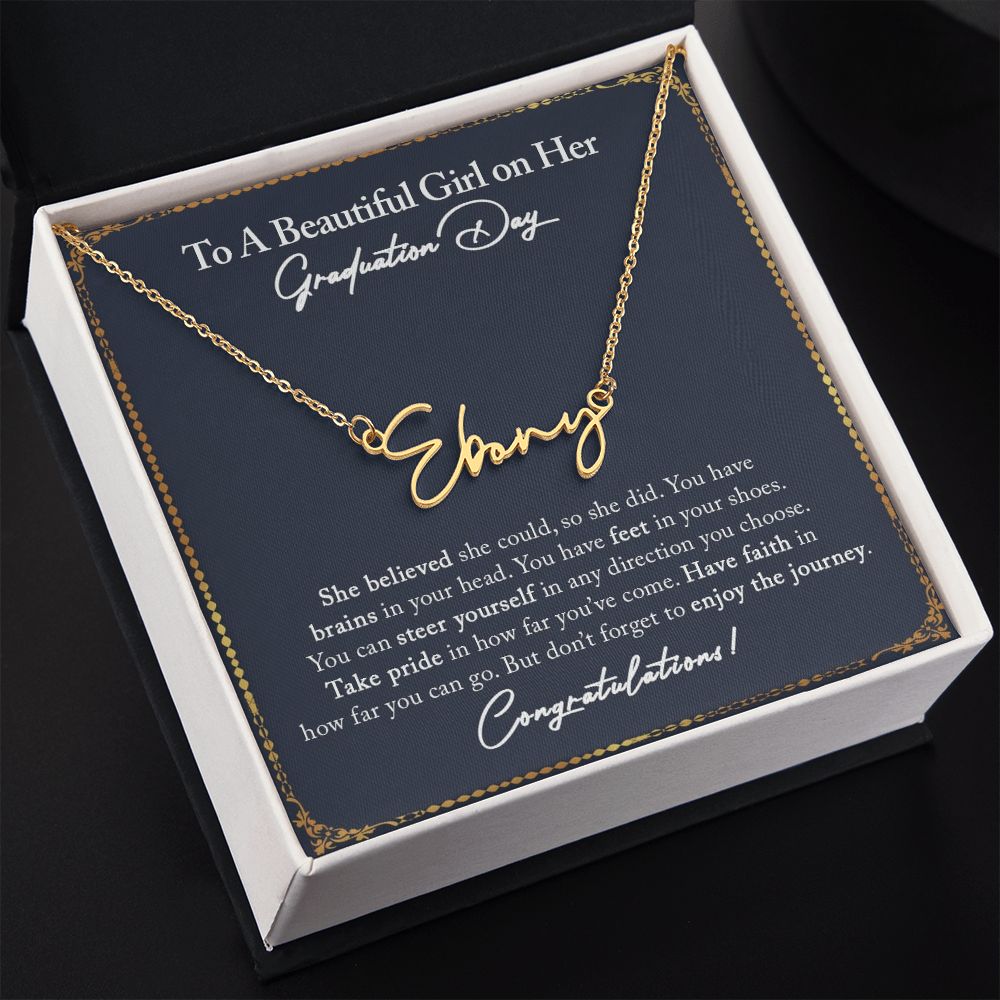 Signature Name Necklace - Graduation Gift 05