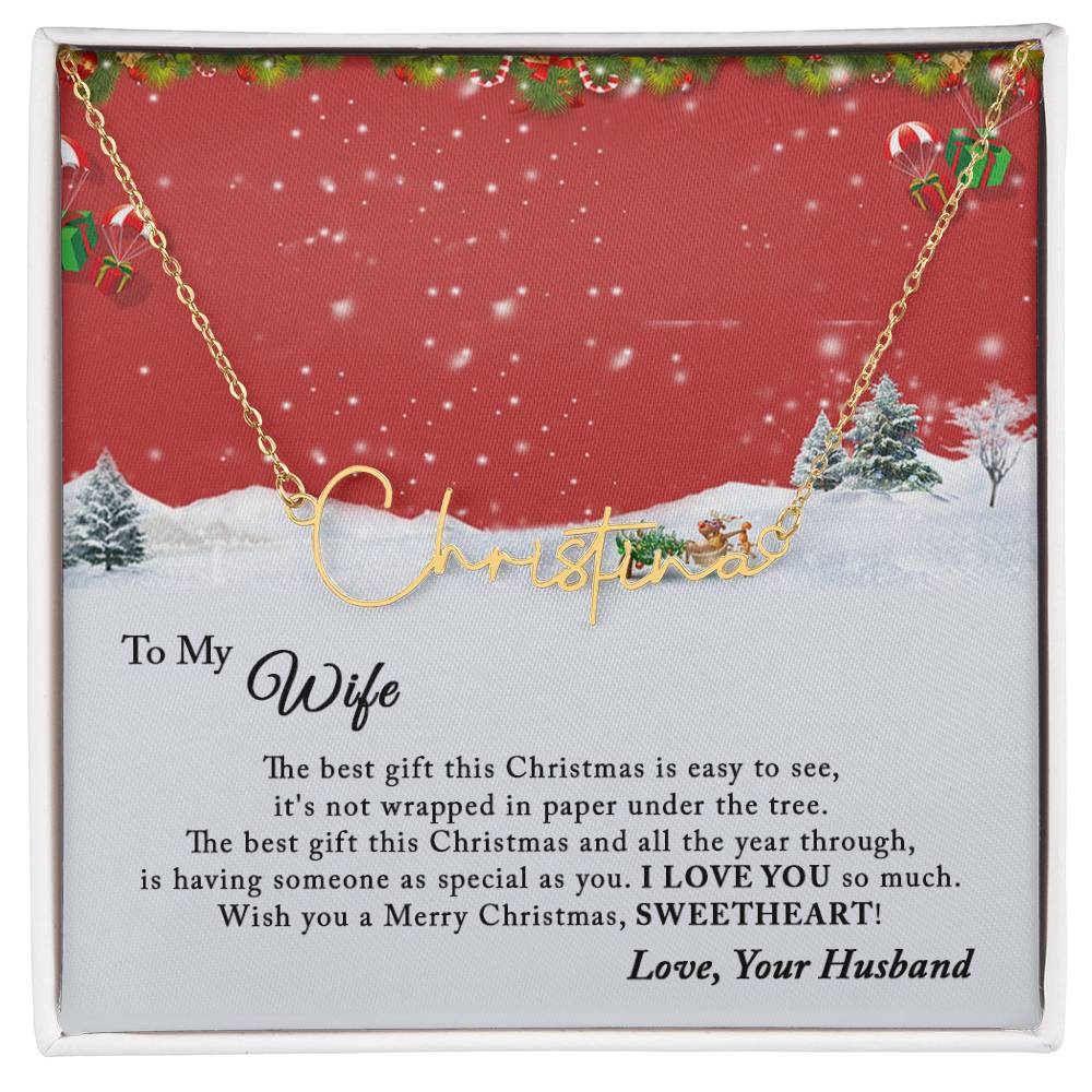 Christmas Gift for Wife, First Married Christmas Gift, Christmas Gift Necklace, Best Christmas Gift For Wife, Romantic Gifts For Her