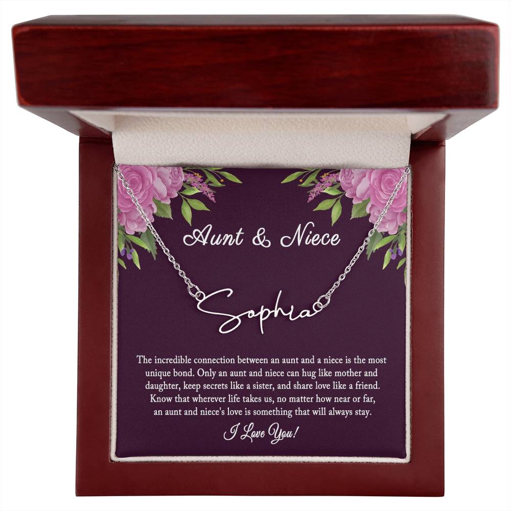 Niece Gift from Aunt, Niece Necklace, Gift for Niece, Niece Birthday, Graduation, Personalized Gift