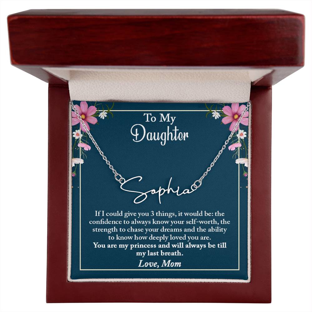 To My Daughter Necklace, Personalized Mother Daughter Gift, Daughter Necklace, Daughter Necklace Gift from Mom, Daughter Name Necklace