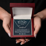 To My Lovely Granddaughter Signature Name Necklace, Granddaughter Birthday, Graduation Gift from Grandma, Gift from Grandpa