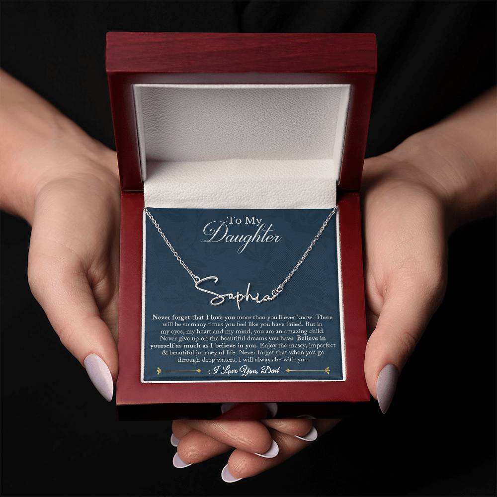 Gift for Daughter from Dad, To My Daughter Necklace, Daughter Gift from Dad, Daughter Birthday Gift, Daughter Graduation Gift