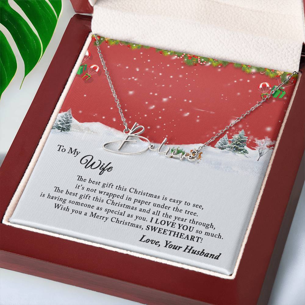 Christmas Gift for Wife, First Married Christmas Gift, Christmas Gift Necklace, Best Christmas Gift For Wife, Romantic Gifts For Her