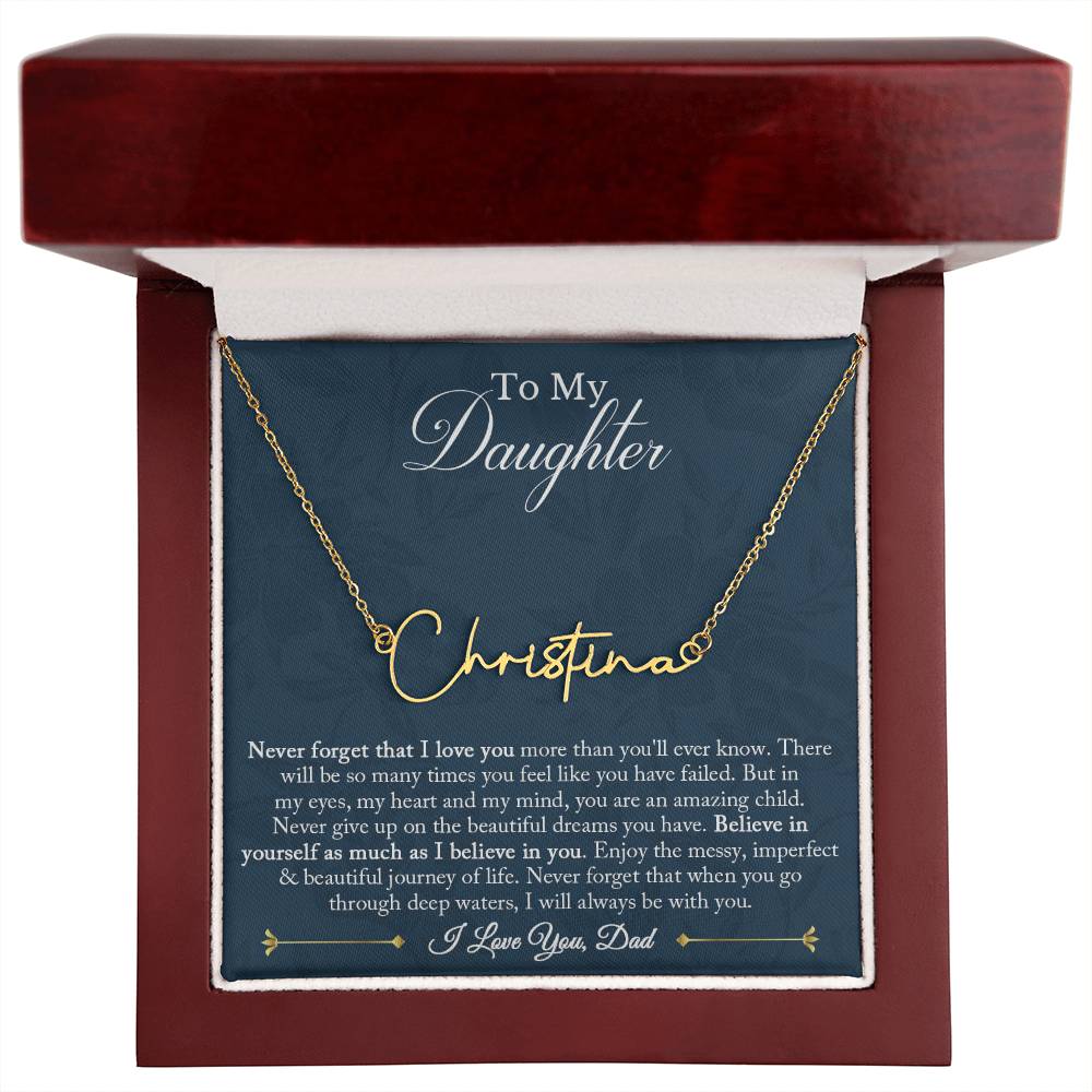 Gift for Daughter from Dad, To My Daughter Necklace, Daughter Gift from Dad, Daughter Birthday Gift, Daughter Graduation Gift