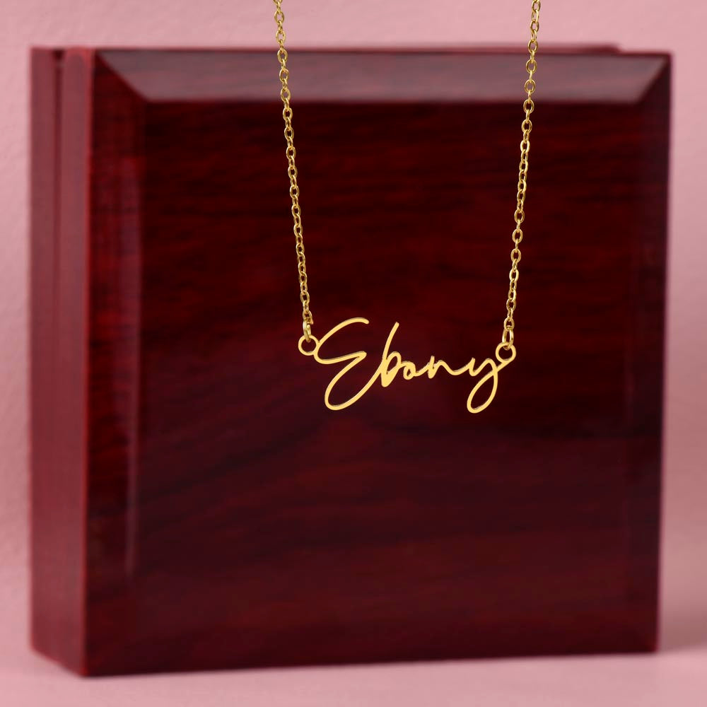 To My Daughter Signature Name Necklace from Dad, Father To Daughter Gift, Daughter Birthday Gift from Dad, Daughter Necklace