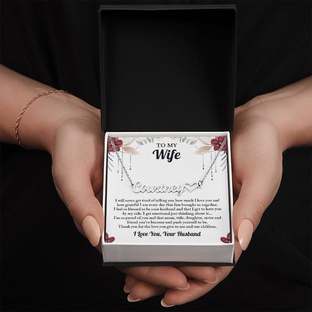 To My Wife Necklace, Wife Gift, Anniversary Gift For Wife from Husband, Wife Necklace, Wife Birthday Gift, Christmas Gifts For Wife