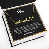 To My Wife Necklace, Anniversary Gift For Wife, Wife Birthday Gift, Wife Necklace, Christmas Gifts, Valentine's Day Gift, Personalized Gifts