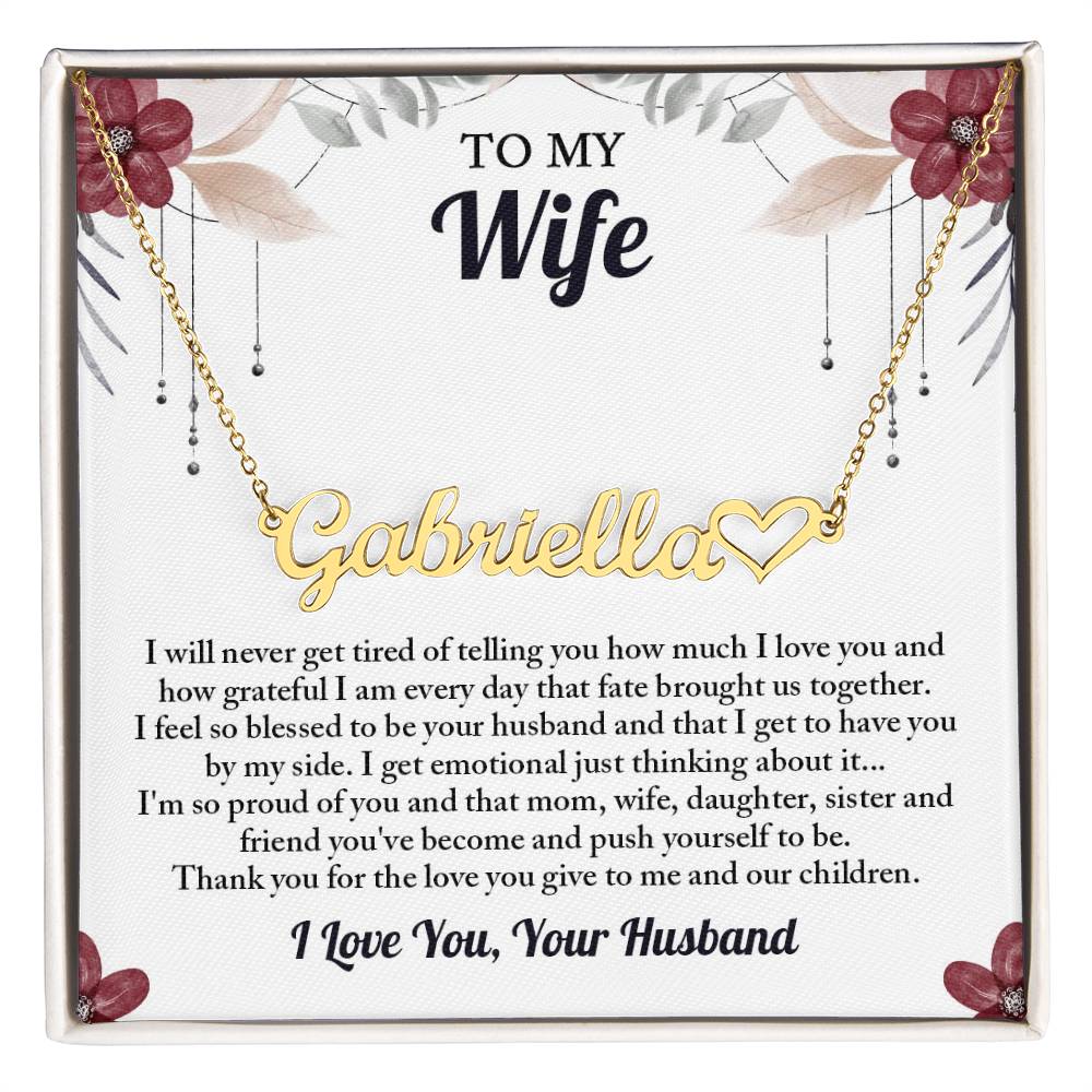 To My Wife Necklace, Wife Gift, Anniversary Gift For Wife from Husband, Wife Necklace, Wife Birthday Gift, Christmas Gifts For Wife