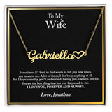 To My Wife Necklace, Anniversary Gift For Wife, Wife Birthday Gift, Wife Necklace, Christmas Gifts, Valentine's Day Gift, Personalized Gifts