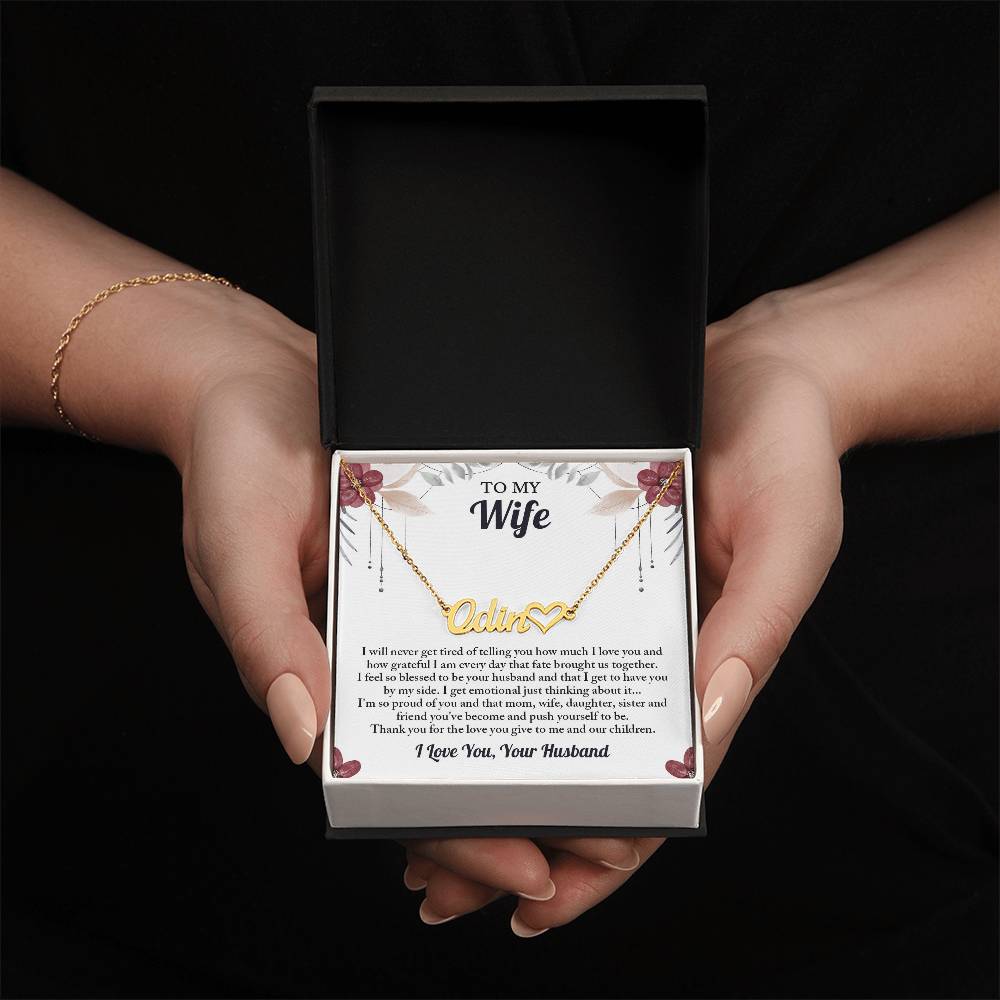 To My Wife Necklace, Wife Gift, Anniversary Gift For Wife from Husband, Wife Necklace, Wife Birthday Gift, Christmas Gifts For Wife