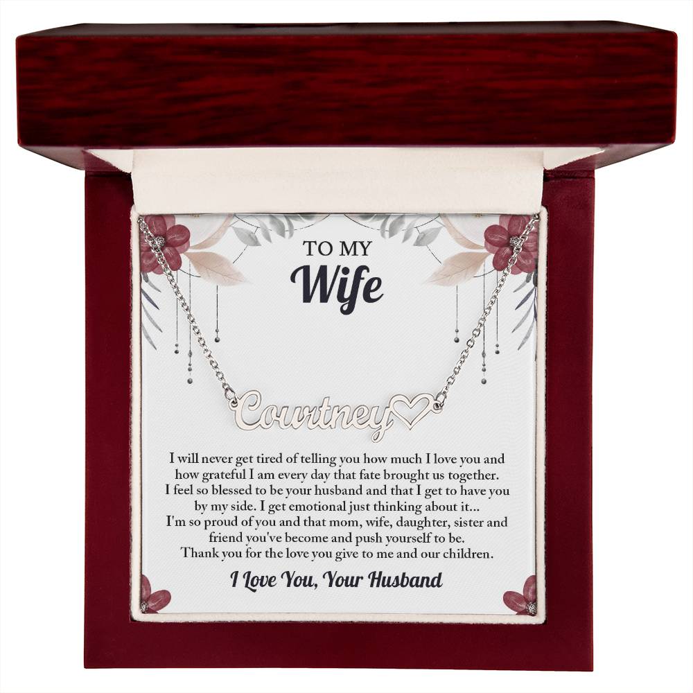To My Wife Necklace, Wife Gift, Anniversary Gift For Wife from Husband, Wife Necklace, Wife Birthday Gift, Christmas Gifts For Wife