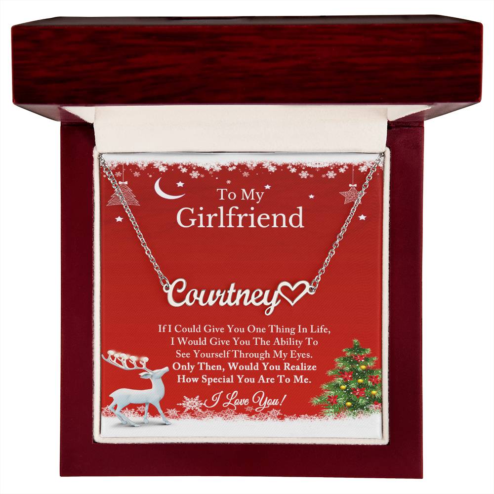 To My Girlfriend Necklace, Girlfriend Christmas Gift Ideas, Girlfriend Necklace, Romantic Christmas Gift for Girlfriend