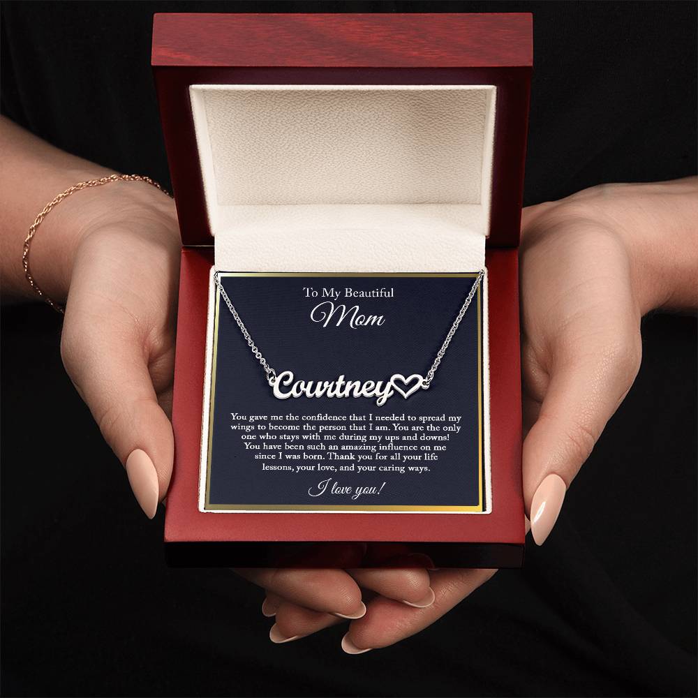 To My Beautiful Mom Necklace, Mom Gift from Daughter, Mom Necklace, Birthday Gift for Mom from Son, Christmas Gifts, Mothers Day Gift