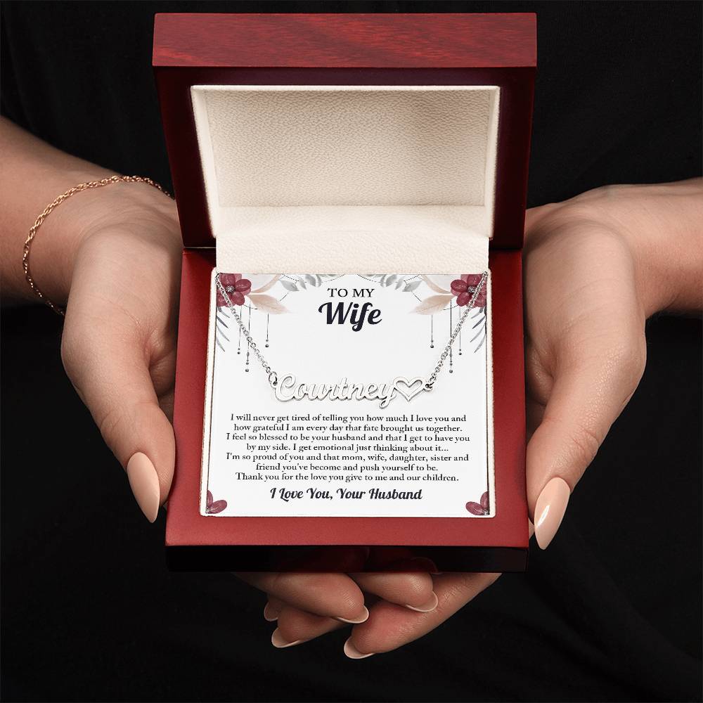 To My Wife Necklace, Wife Gift, Anniversary Gift For Wife from Husband, Wife Necklace, Wife Birthday Gift, Christmas Gifts For Wife